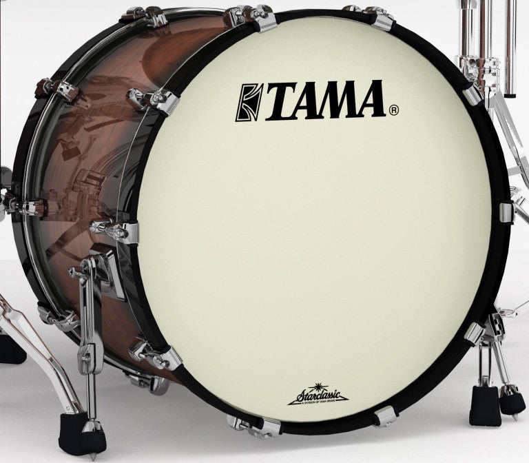 TAMA Starclassic Maple Exotic Bass Drum 16" x 12" - Tobacco Sunburst Movingui/Black Nickel HW/without Tom Holder Base