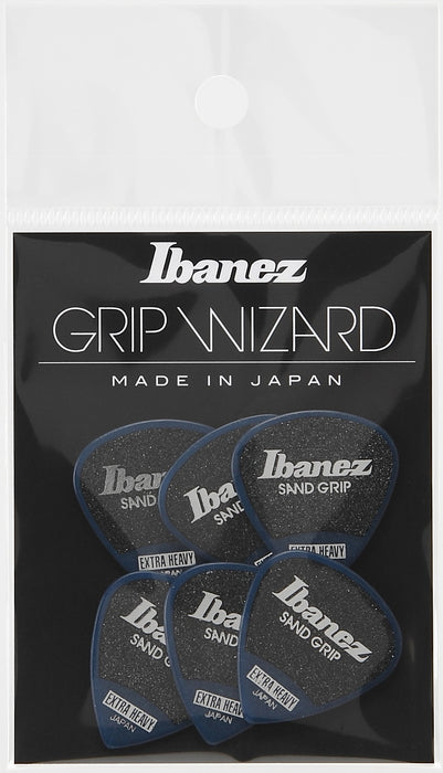 IBANEZ Grip Wizard Series Sand Grip Flat Picks - 6 pcs