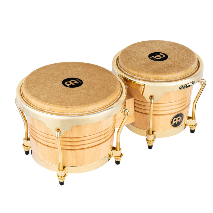 MEINL Percussion Wood Bongo 6 3/4" Macho & 8" Hembra - Natural/Gold HW