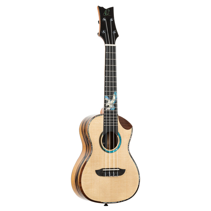 ORTEGA The Private Room Series Concert Ukulele 4 String - Spruce / White Ebony Natural + Bag