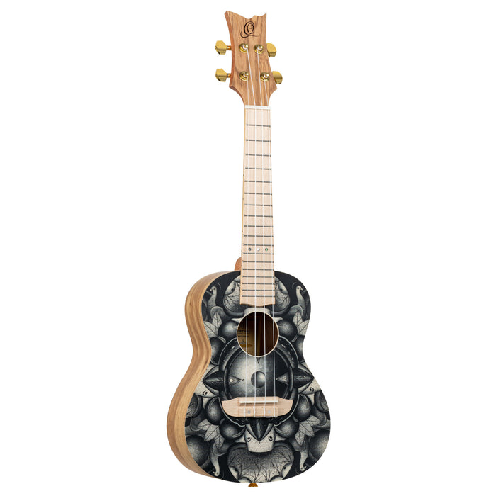 ORTEGA Art Series Concert Ukulele 4 String - Spruce / Catalpa Birds