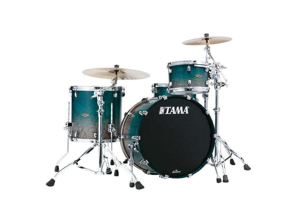 TAMA Starclassic Walnut/Birch Lacquer Shell Kit 3 pcs - Satin Sapphire Fade/Chrome HW