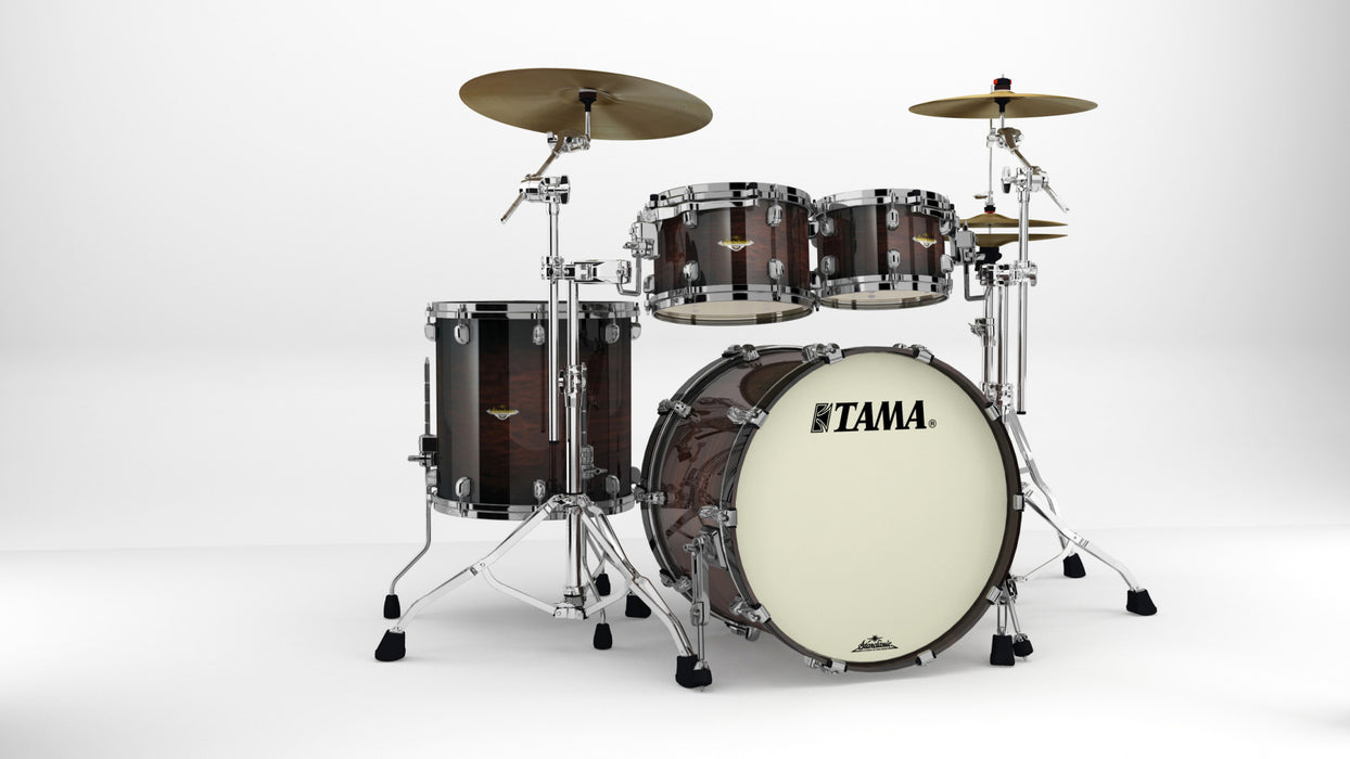TAMA Starclassic Maple Lacquer Shell Kit 4 pcs - Dark Mocha Burst/Black Nickel HW