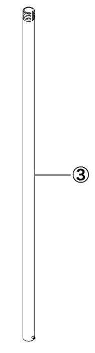 TAMA Lower Pipe for MS436BK/MS205BK/MS205VBK/MS200BK/MS736BK/MS737BK - Black