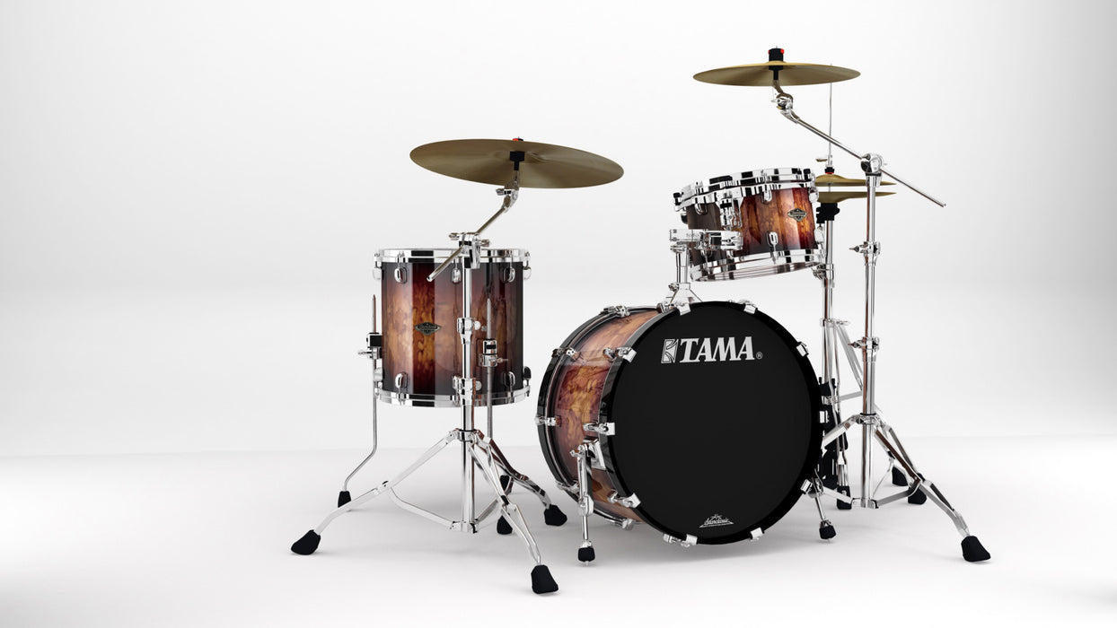 TAMA Starclassic Walnut/Birch Lacquer Shell Kit 3 pcs - Molten Brown Burst/Chrome HW