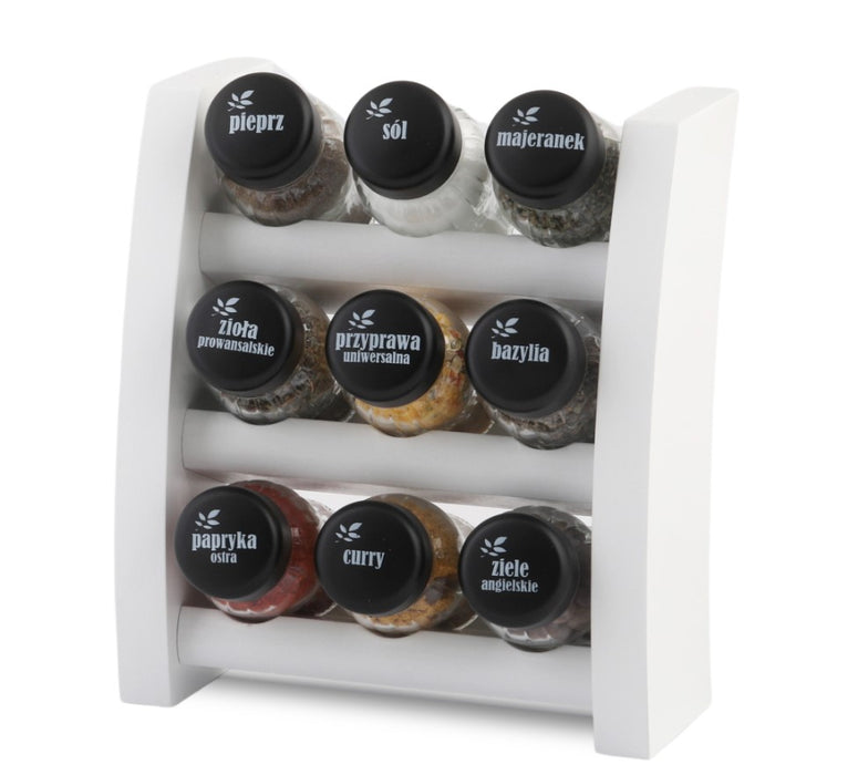 Gald Flipper spice shelf 9 3K P3 white wood nut black 301179