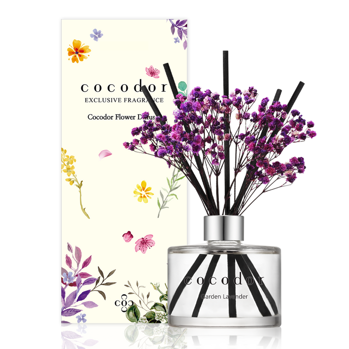 Cocodor Fragrance diffuser with sticks and real flowers 200 ml Garden Lavender PDI30403