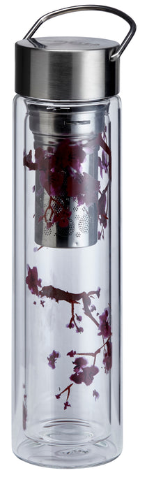Eigenart FlowTea 350-400ml Cherry Blossom 50004 double wall bottle with brewer