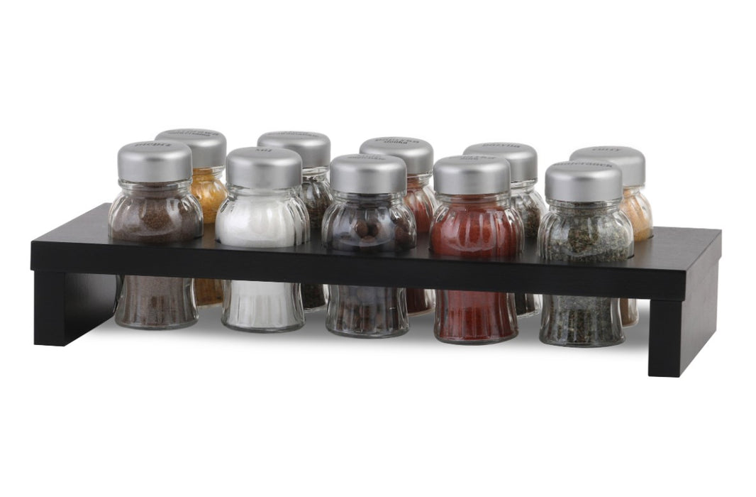 Gald HAGE spice organizer 10 el. black wood nut silver matte 00974