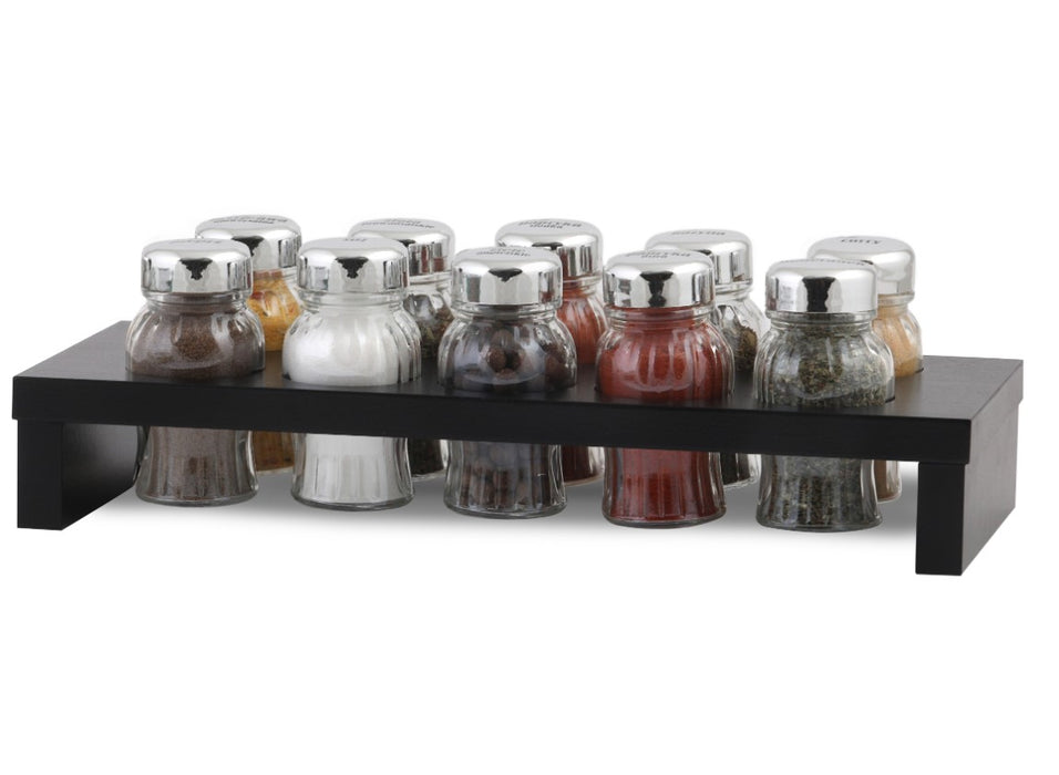 Gald HAGE spice organizer 10 el. black wood cap silver gloss 00981