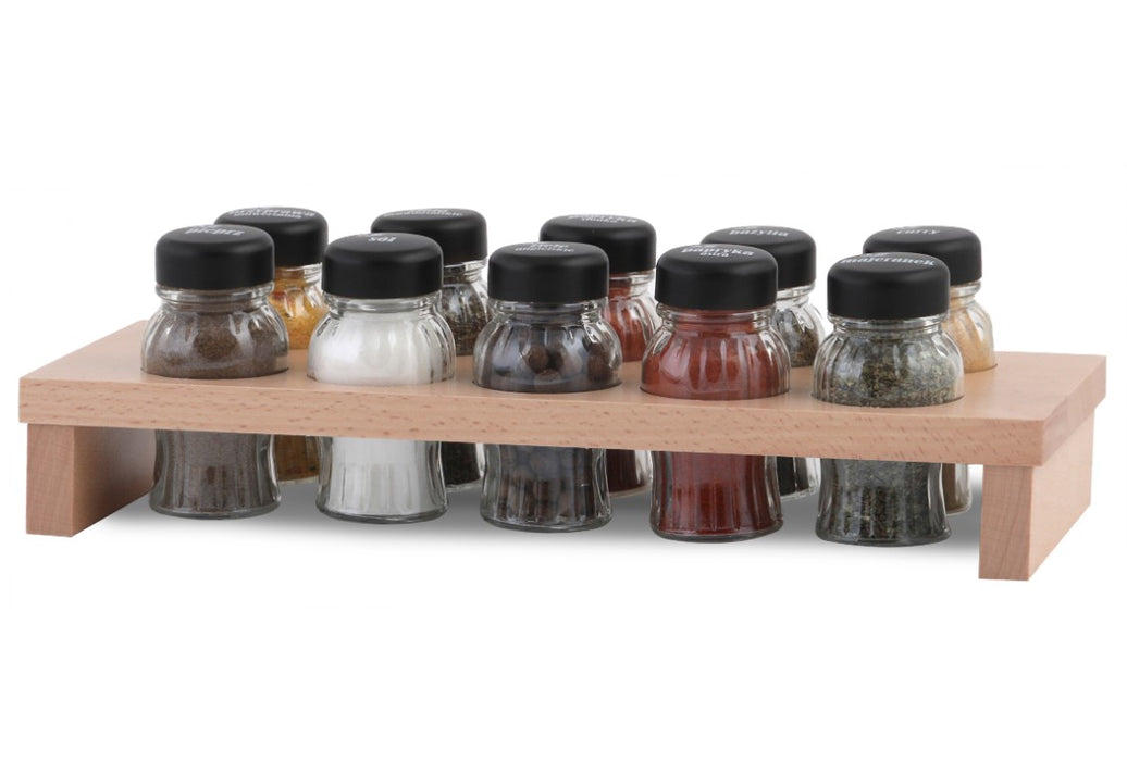 Gald HAGE spice organizer 10 el. light wood cap black 01025