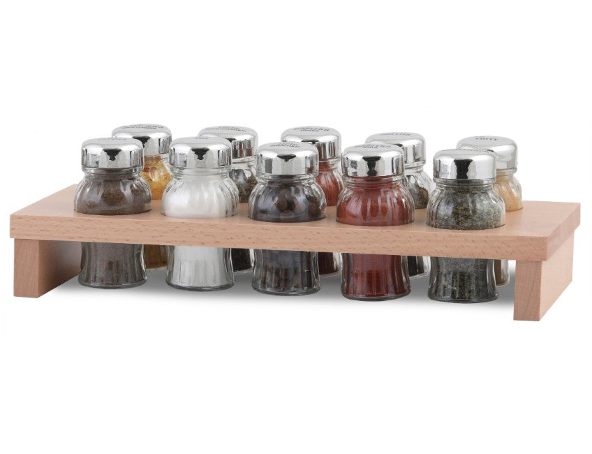 Gald HAGE spice organizer 10 el. light wood cap silver gloss 01018