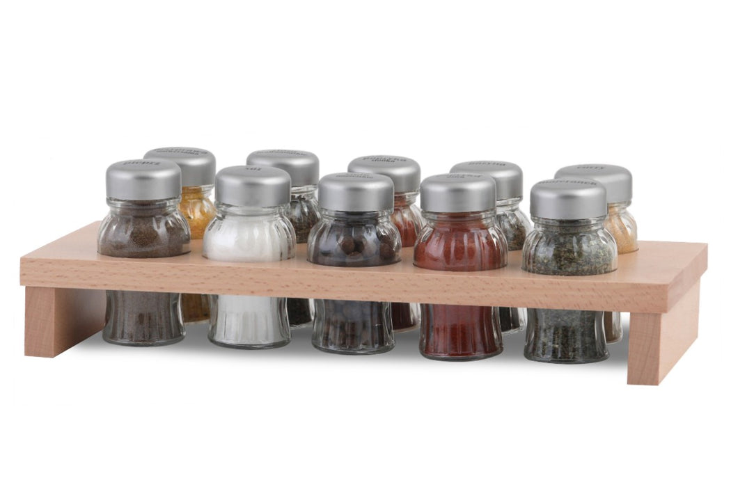 Gald HAGE spice organizer 10 el. light wood nut silver mat 01001