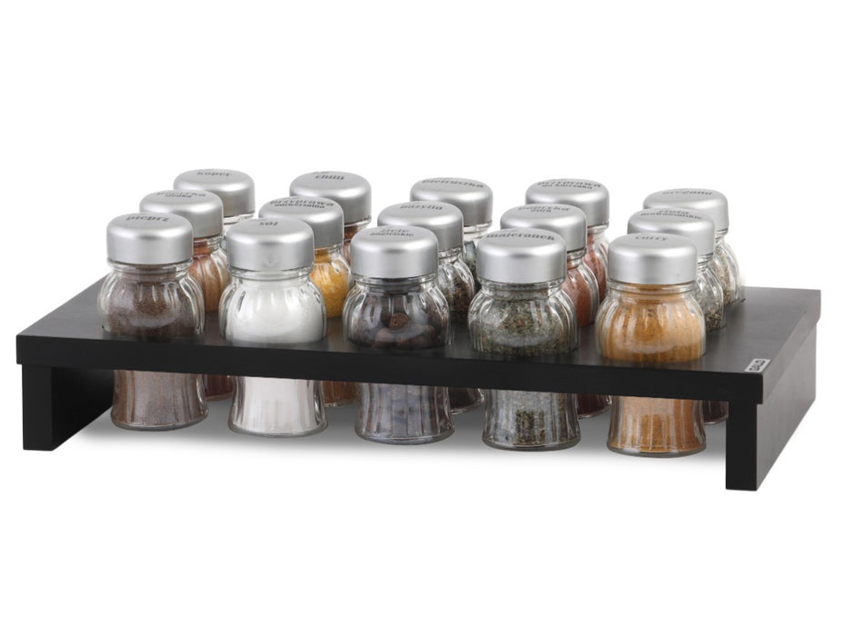 Gald HAGE spice organizer 15 el. black wood cap silver matte 01063