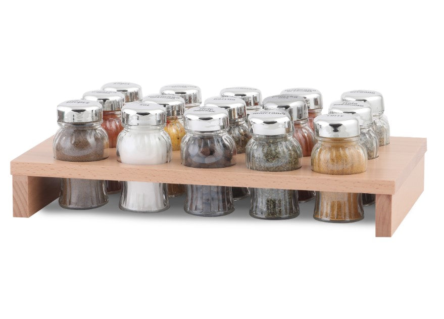 Gald HAGE spice organizer 15 el. light wood cap silver gloss 01100