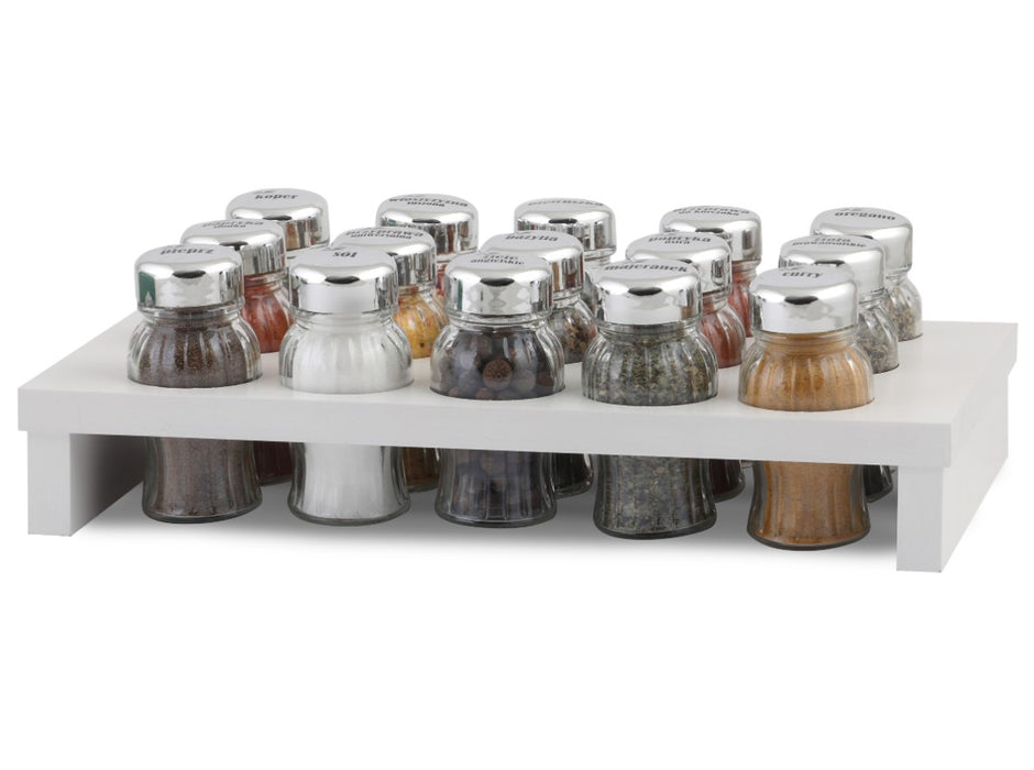 Gald HAGE spice organizer 15 el. white wood cap silver gloss 01131