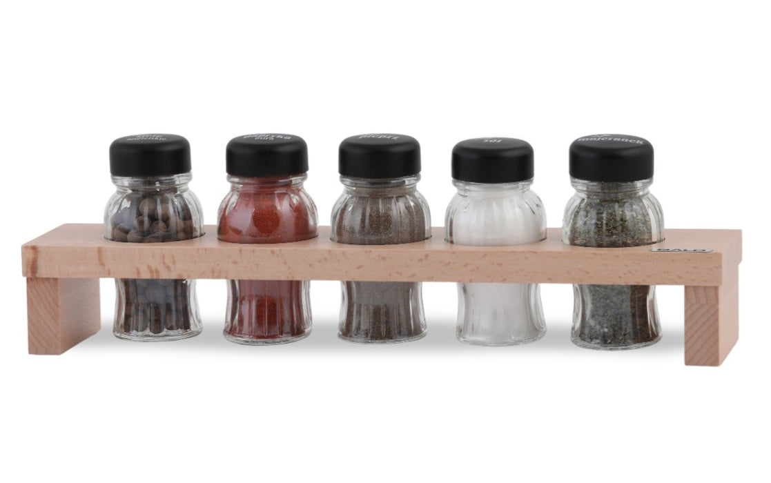 Gald HAGE spice organizer 5 el. light wood cap black 00936