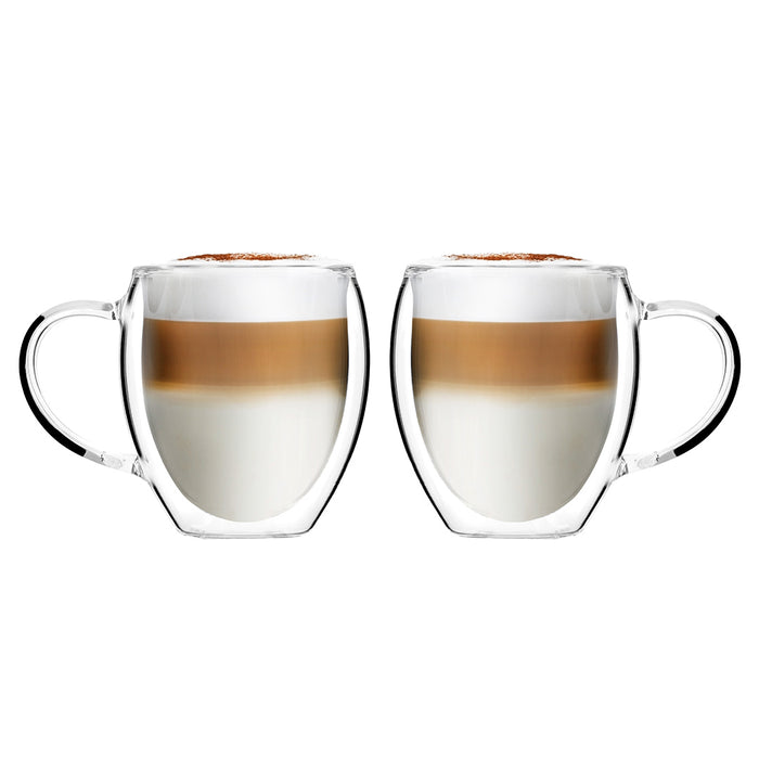 Vialli Design SET of 2 double wall glasses with handle 250ml NOA 29767