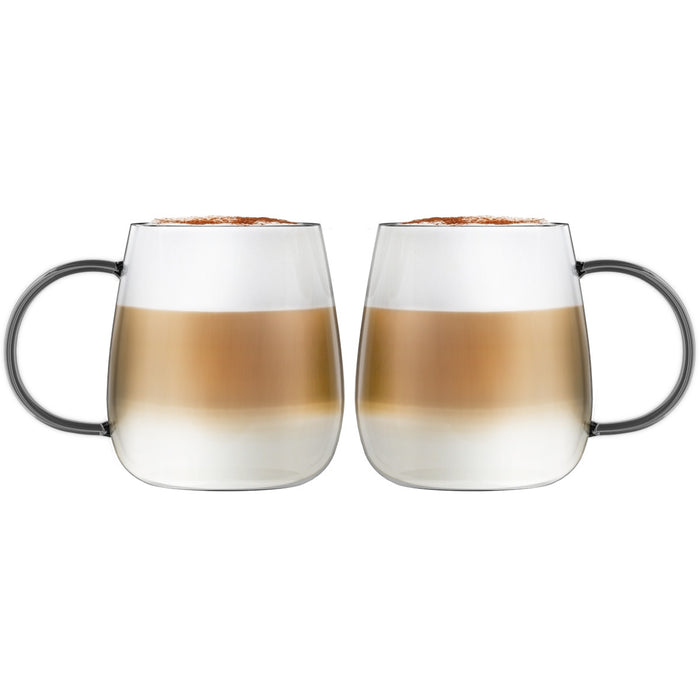 Vialli Design SET of 2 one wall glass with grey handle 400 mlBOLLA 1159