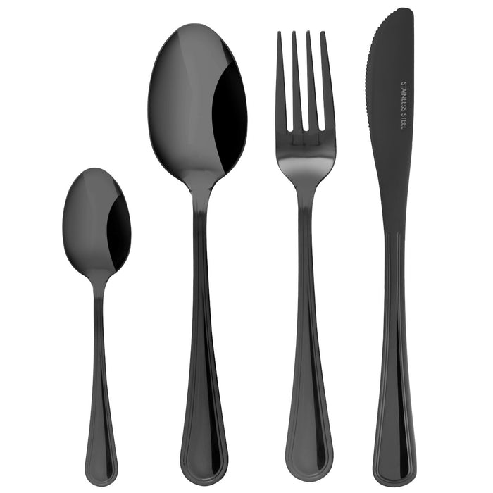 Kulig Set of 24 pieces of cutlery for 6 people Luce black 0558