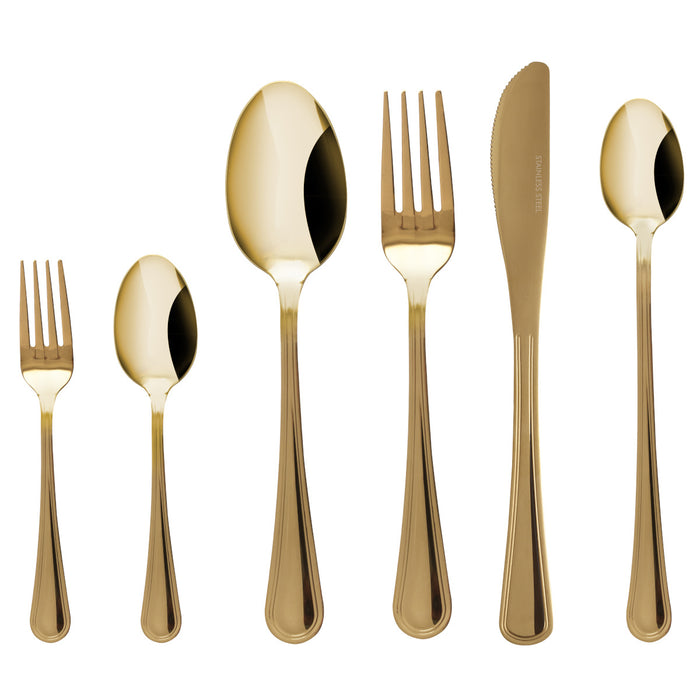 Kulig Set of 24 pieces of cutlery for 4 people Luce gold 0572