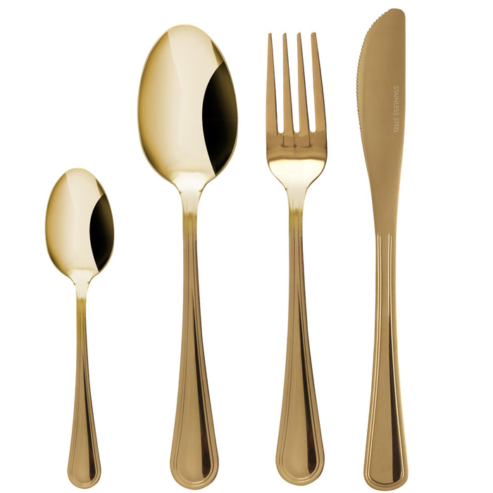Kulig Set of 24 pieces of cutlery for 6 people Luce gold 0541