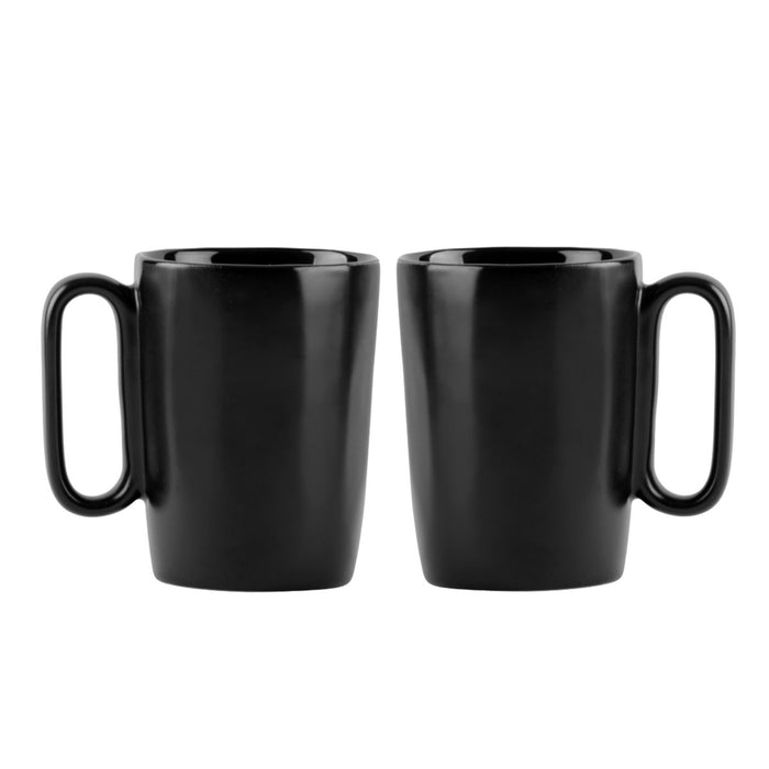 Vialli Design 2 ceramic mugs with handle 250 ml black FUORI 30022