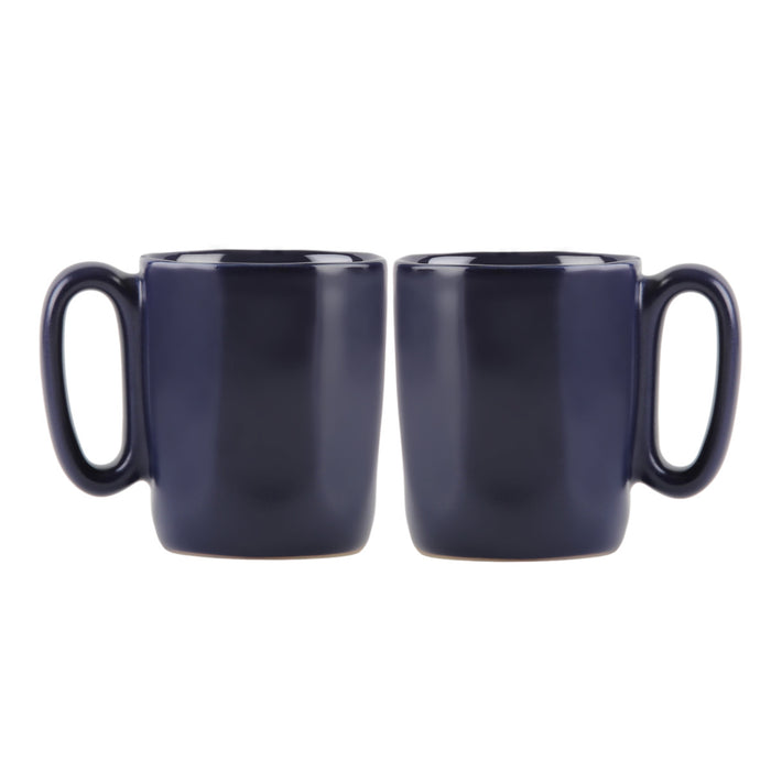 Vialli Design 2 ceramic mugs with handle for espresso 80ml navy blue FUORI 29989