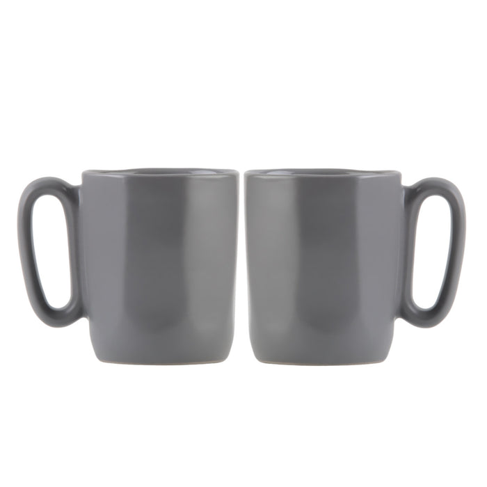 Vialli Design 2 ceramic mugs with handle for espresso 80ml grey FUORI 29958