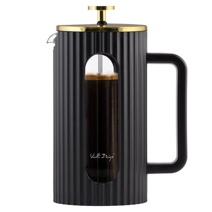Vialli Design Zaparzacz do kawy i herbaty 1000ml czarno/zЕ‚oty Livio 1715