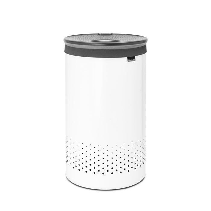 Brabantia Laundry basket 60L white with grey lid 304880