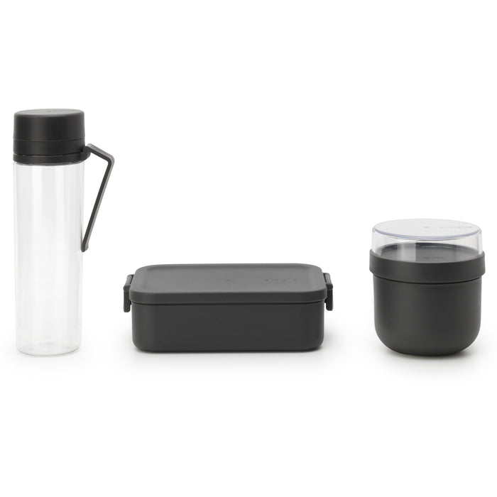 Brabantia Make &amp; Take Dark Grey three-piece breakfast set 206740