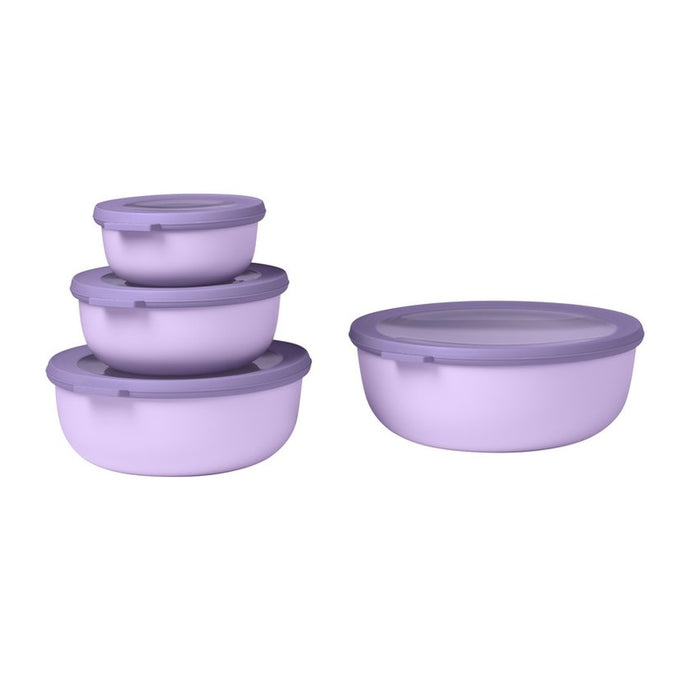 Mepal Set of 4 Cirqula round bowls 350 750 1250 2250 Nordic Lilac 106232074600