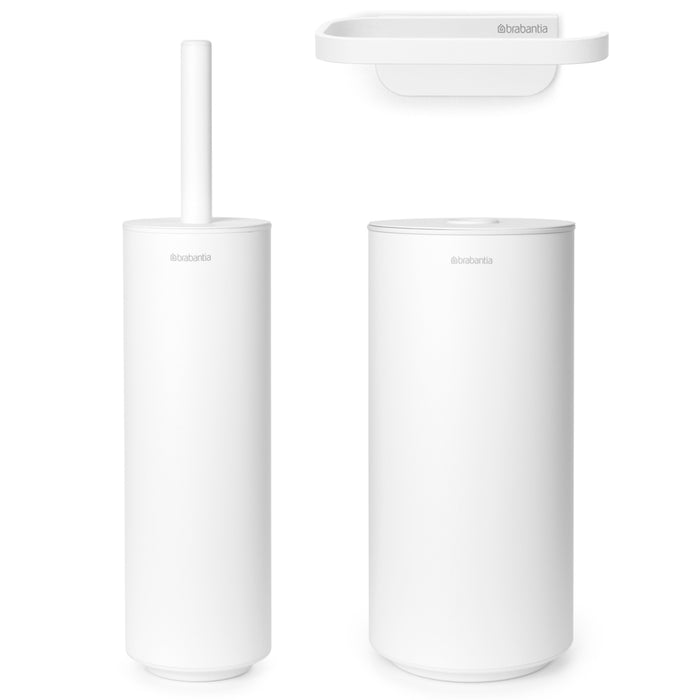 Brabantia MindSet Fresh White 303920 set of three toilet accessories