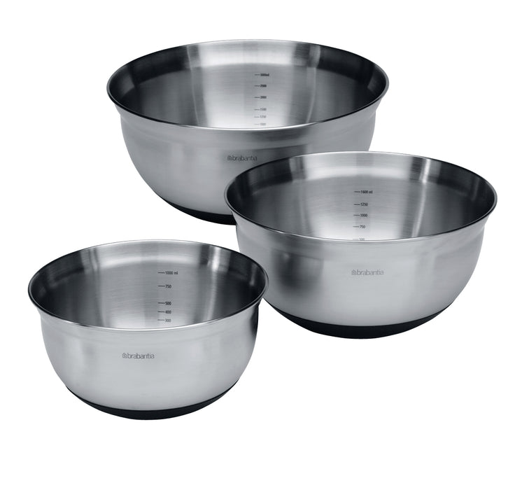 Brabantia Set of 3pcs steel bowls 363900