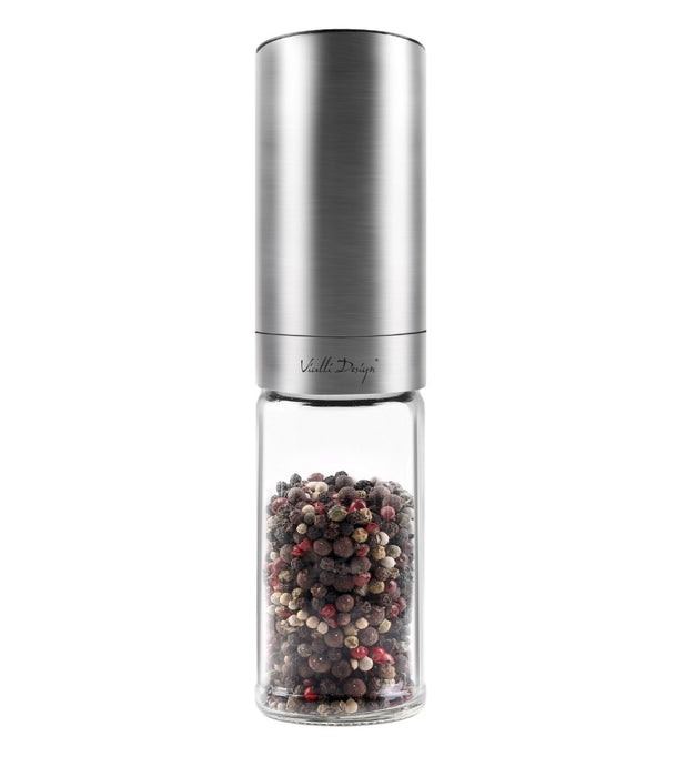 Vialli Design Salt & pepper electric and gravitational mill matt steel SOHO 28869