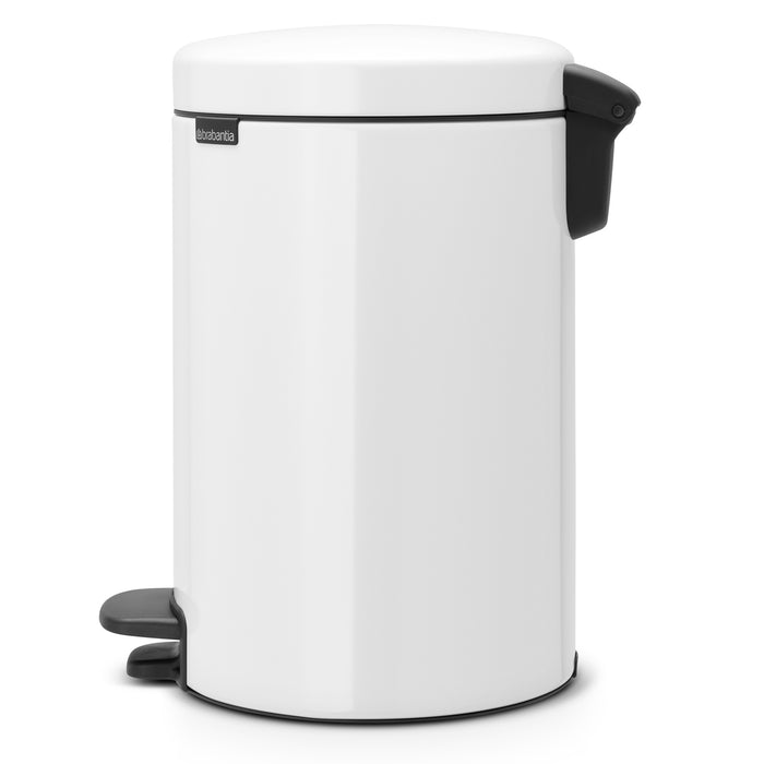 Brabantia NewIcon 12l White pedal garbage can 113864