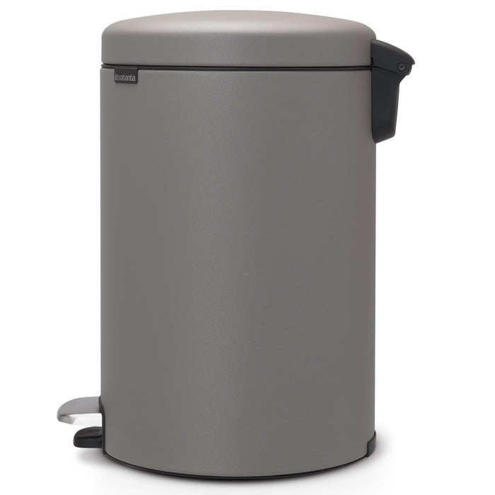 Brabantia NewIcon 20 l Mineral Concrete Grey pedal garbage can 119163