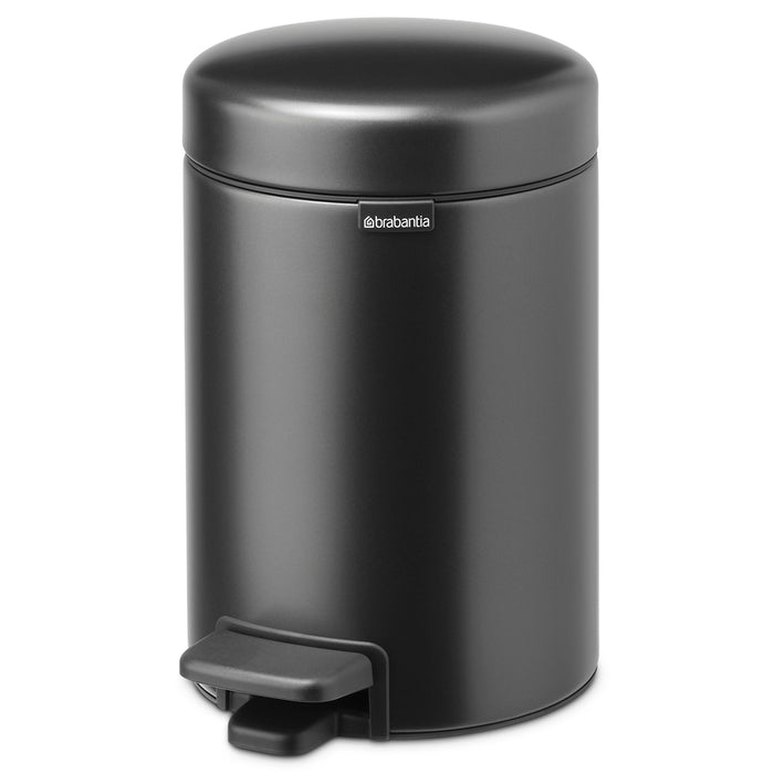 Brabantia NewIcon 3l Confident Grey pedal garbage can 233449