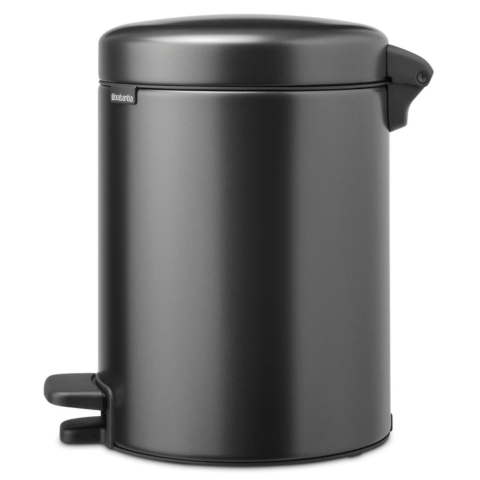 Brabantia NewIcon 5l Confident Grey pedal garbage can 233463