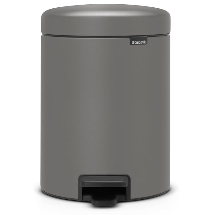 Brabantia NewIcon 5 l Mineral Concrete Grey pedal garbage can 126284