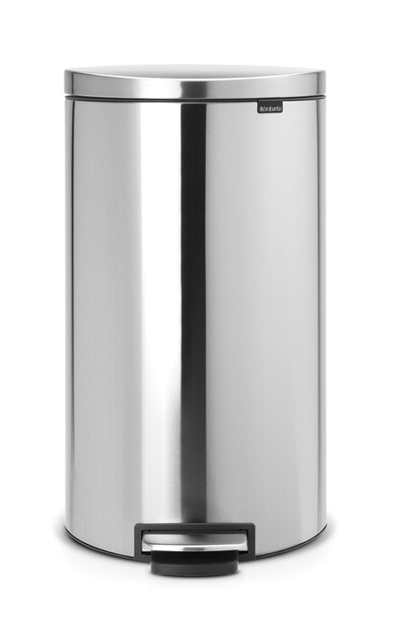 Brabantia Pedal garbage can 30l steel 482007 FlatBack+