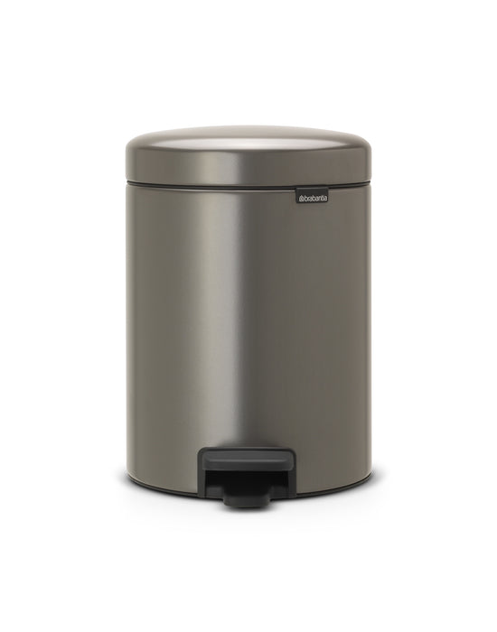 Brabantia Newicon 5l pedal waste garbage can platinum 112683