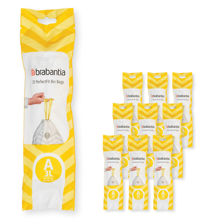 Brabantia PerfectFit garbage bags size A 3L 200pcs 10x20 137648