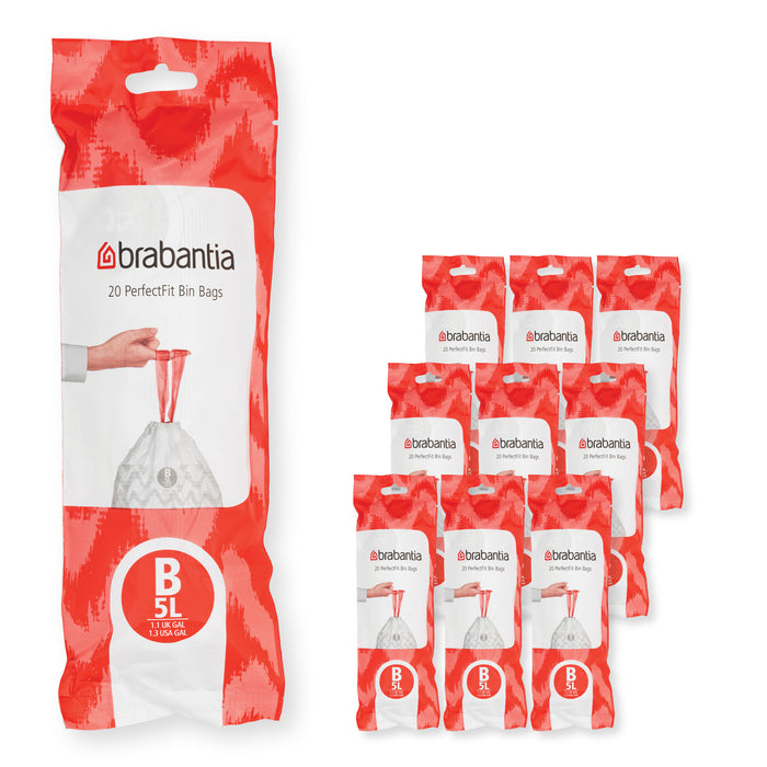 Brabantia PerfectFit garbage bags size B 5L 200pcs 10x20 100314