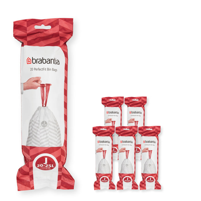 Brabantia PerfectFit garbage bags size J 20-25L 120pcs 6x20 138362