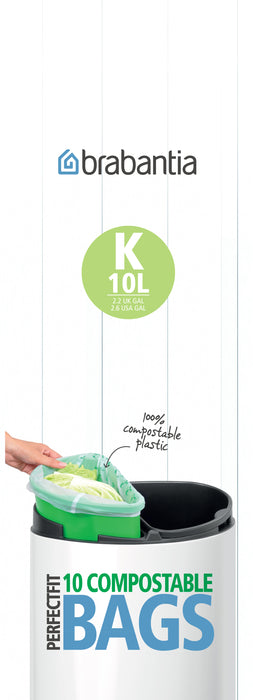 Brabantia Biodegradable bags size K 10L 10 pieces 364983