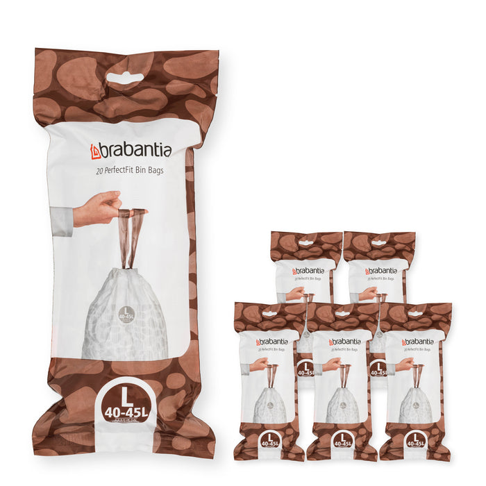Brabantia PerfectFit garbage bags size L 40-45L 120pcs 6x20 138669