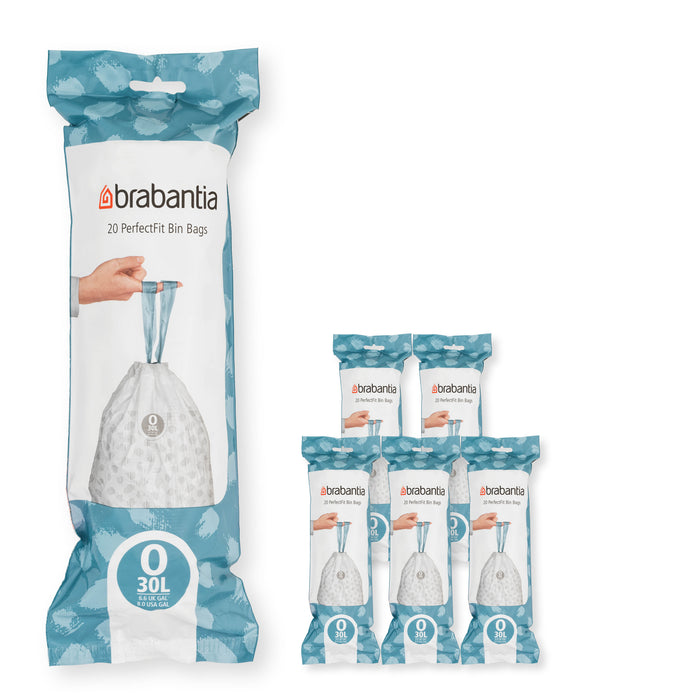 Brabantia PerfectFit trash bags size O 30L 120pcs 6x20 138485
