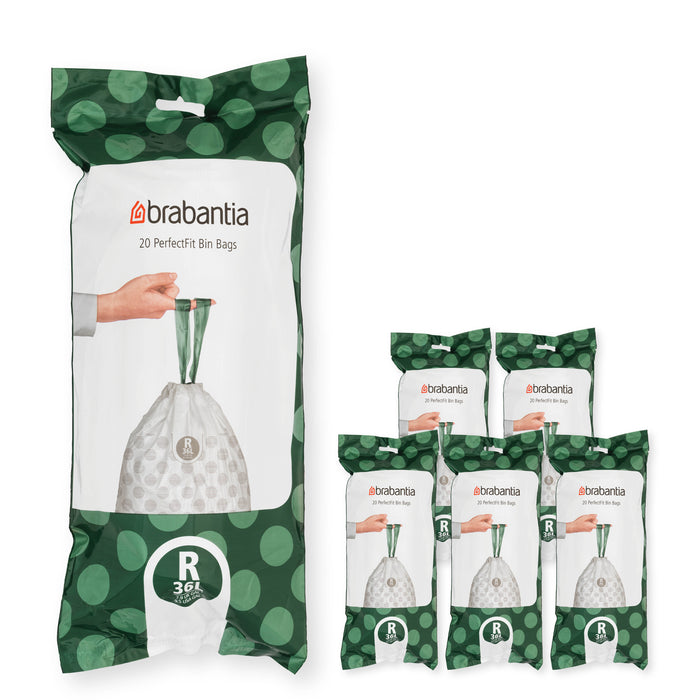 Brabantia PerfectFit trash bags size R 36L 120pcs 6x20 138584